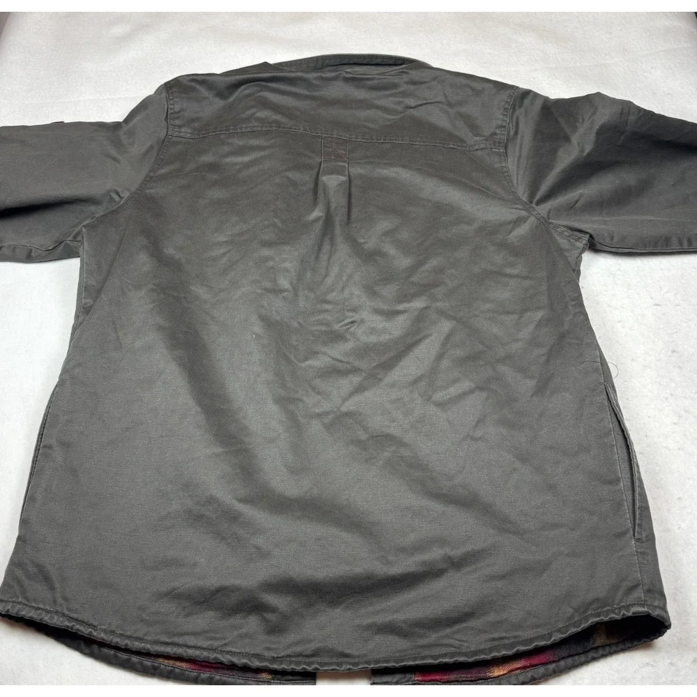 LEGENDARY WHITETAILS MEN'S LINED BUTTON SNAP JACKET GRAY POCKETS SIZE LT